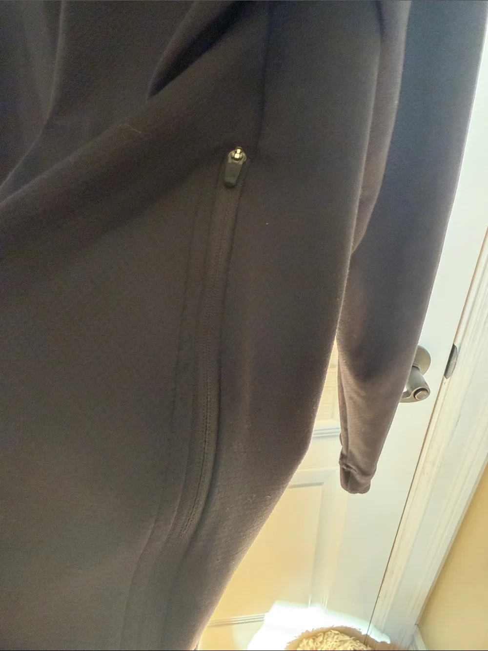 Nike Black Hoodie with White Swoosh Full Zip